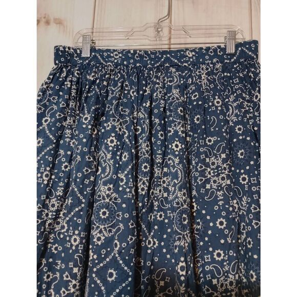 Vicky Wayne Skirt Ladies Large Petite Blue White Handkerchief Peasant Vintage Pu - Picture 3 of 6